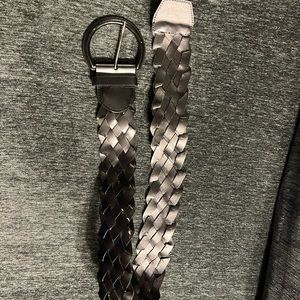 GUC L/XL New York & CO Dark Brown Genuine Bonded Leather belt